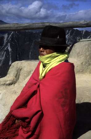 photo of Ecuador, Andes, Quilotoa, indian woman of the highlands (altiplano)