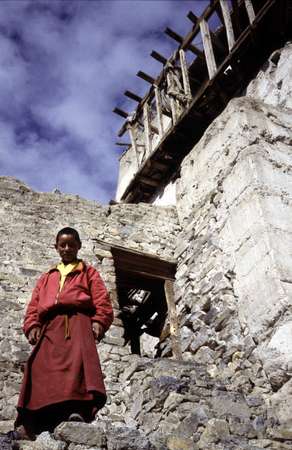 photo of India, Ladakh, buddhist child