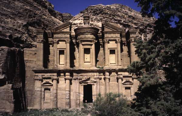 photo of Jordan, Al-Deir (Al Deir, the Monastery), a temple tomb in the Nabatean Arab city of Petra, carved out of rock