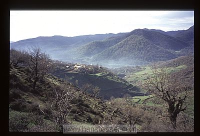 photo of Nagorno Karabakh, Artsakh, Mardakert district, the village of Vank seen from the green and forested hills