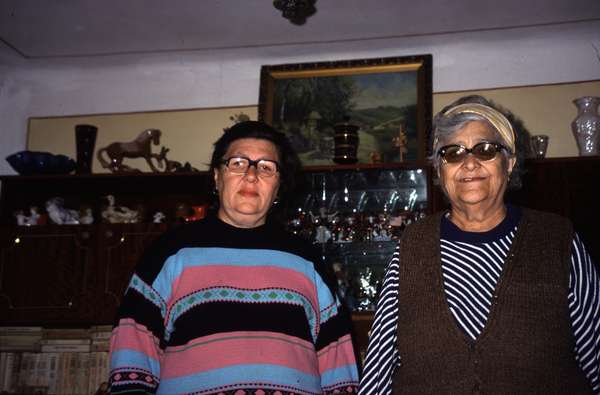 photo of Romania, around Sibiel, two old Romanian women in their house