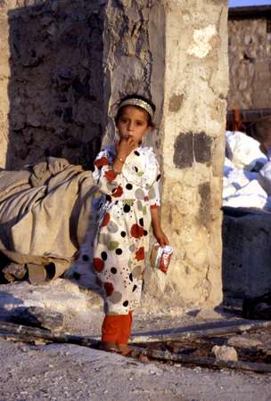 photo of Syria, around Aleppo, Syrian girl
