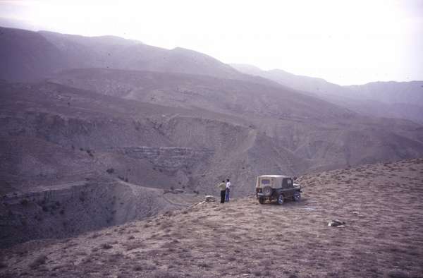 photo of Turkmenistan, around Nochur, dry desert mountain landscape