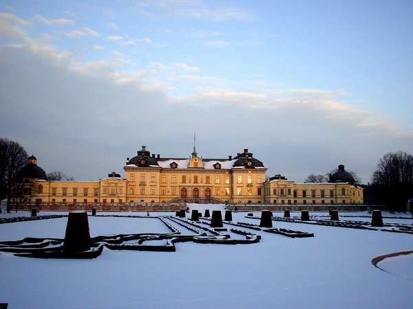 photo of Sweden, Stockholm, Drottningholm, the royal castle and Swedish Versailles on a sunny winter day