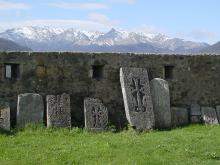 Armenie Armenia Nagorno Karabakh khachkars bij Gandzasar klooster kerk