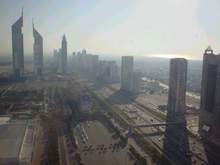 wolkenkrabbers, skyline van Dubai