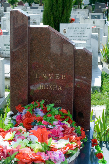 GRAVE of ENVER HOXHA, Albanian communist leader, Tirana main cemetery. 