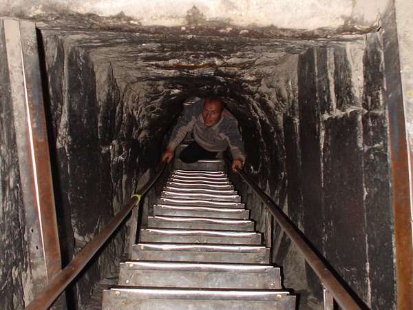 photo of Central Armenia, Ararat region, Khor Virap monastery church, stairs down to the underground chamber where St. Gregory the Illuminator was imprisoned