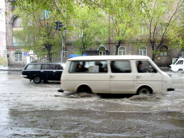 photo of Central Armenia, city buses (Marshrutka, Marshrutni) in central Yerevan