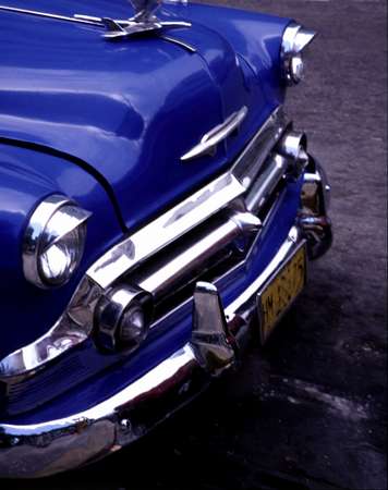photo of Cuba, detail of a Cuban American Cadillac from the fifties in Havana