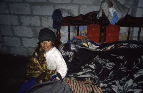 photo of Ecuador, indian child of Quilotoa village in the central highlands of the Ecuadorian Andes