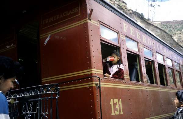 photo of Ecuador, Riobamba - Alausi train (ferrocaril) carriage, zig zag up the Nariz del Diablo