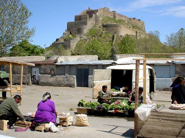 photo of Republic of Georgia, the ruined castle of Gori with fruit market
