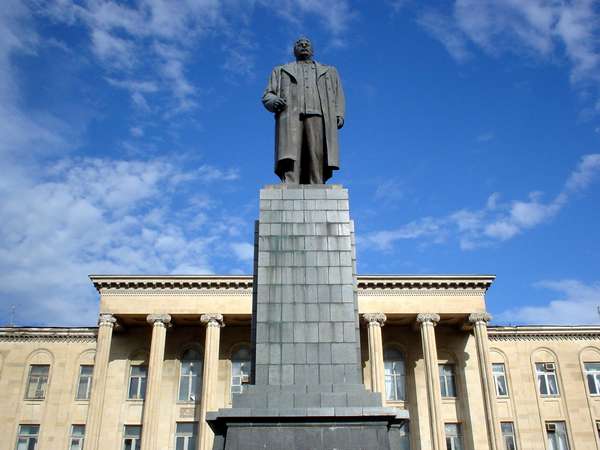 photo of Republic of Georgia, huge statue of Stalin still standing in place in his birthplace Gori
