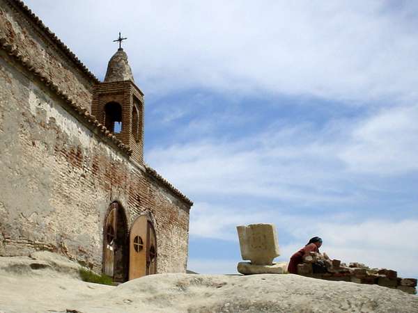 photo of Republic of Georgia, around Gori, church on top of cave town Uplistsikhe