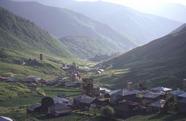 photo of Republic of Georgia, Svaneti, view on the medieval stone towers in the village of Ushguli, the most beautiful village I have seen in my life