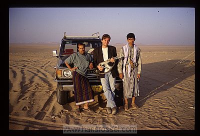 photo of Yemen, desert of South Yemen, with Kalashnikov, Hans Rossel