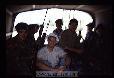 photo of India, Ladakh, hitchhiking in a truck of the army, Hans Rossel