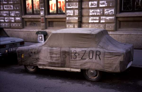 photo of Romania, Bucharest, Trabant safely covered