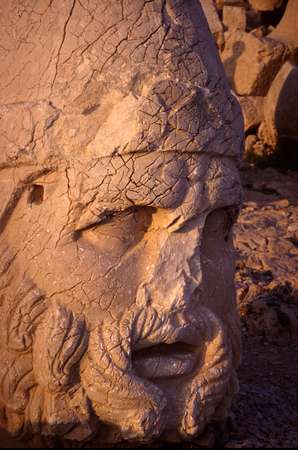 photo of Eastern Turkey, around Malatya, Nemrut Dagi, stone carved head