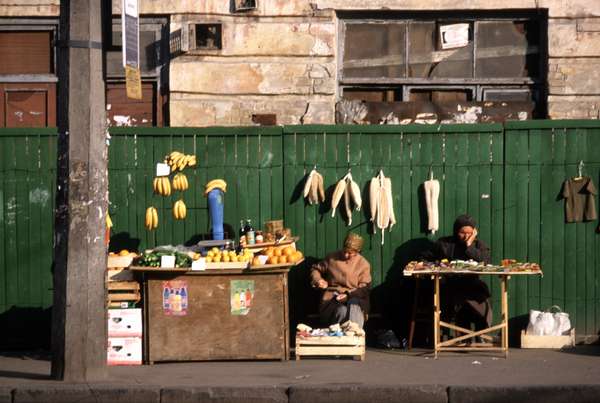 photo of Ukraine, Kiev, fruit vendors on a street market