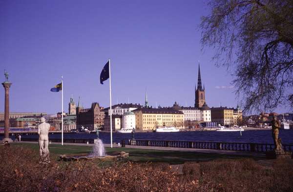 photo of Sweden, Stockholm, view of Stockholms Gamla Stan (old town) from stadshuset