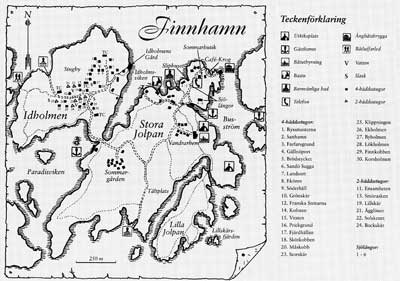 KLIK VOOR EEN GROTERE KAART VAN FINNHAMN zweden stockholm eilanden archipel finnhamn eiland map kaart plan