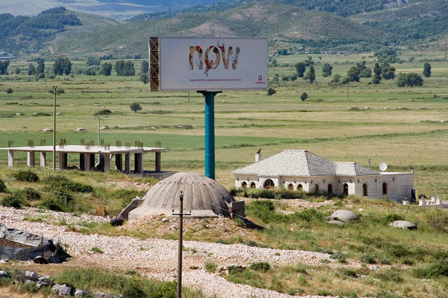 Albania photo: Communist era defensive Albanian bunker. Concrete dome shelter - bunker built during Enver Hoxha's rule all over Albania as protection against a foreign invasion. 