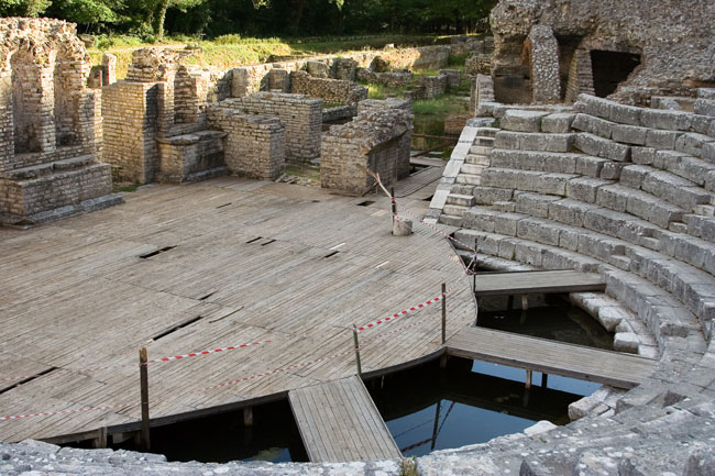 Albania photo: BUTRINT (Butrinti) ANCIENT CITY, theater, Greek theatre, archeology ruins Unesco World Heritage site around Saranda. 