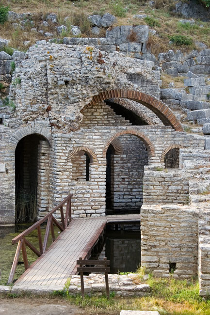 Albania photo: BUTRINT (Butrinti) ANCIENT CITY, theater, Greek theatre, archeology ruins Unesco World Heritage site around Saranda. 